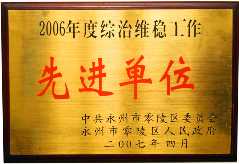 2006年綜治先進(jìn)單位